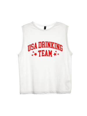 Usa Drinking Team [women's Muscle Tank]