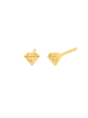 Baby Gem Studs - Yellow Gold