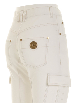 Balmain Pocket Detail Skinny Cargo Jeans