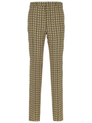 Fendi Ff Logo Tailored Trousers