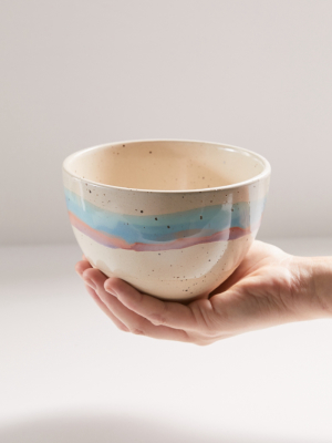 Soft Stripe Ceramic Bowl