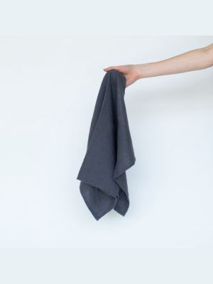 Dark Grey Linen Towel