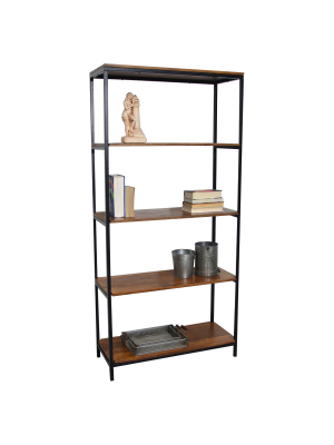 Flynn 72" Tall Bookcase Chestnut/black