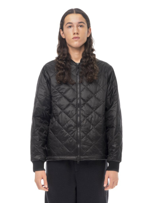 Light Quilted Bomber - Black