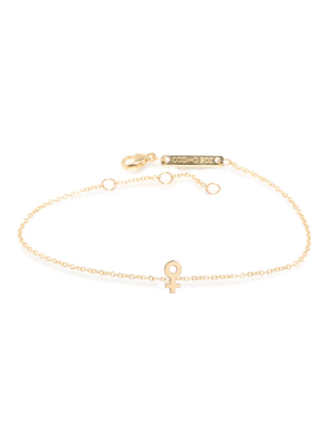 14k Itty Bitty Female Symbol Bracelet