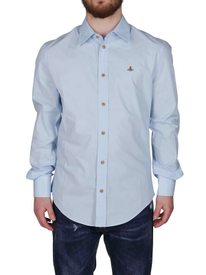 Vivienne Westwood Logo Embroidered Slim-fit Shirt