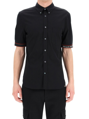 Alexander Mcqueen Logo Trim Short-sleeved Shirt