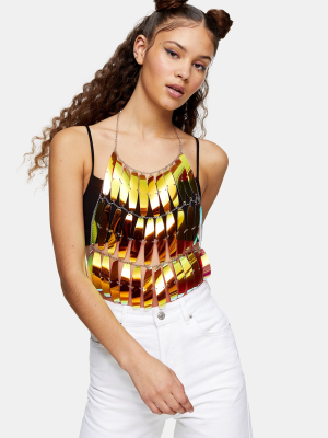 Festival Orange Tpu Crop Top