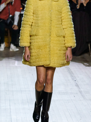 Shearling A-line Coat