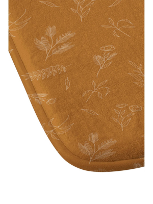 Cuss Yeah Designs Floral Pattern Memory Foam Bath Mat Orange - Deny Designs