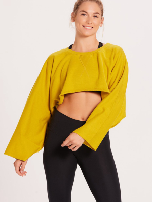 Crop Sweatshirt - Chartreuse