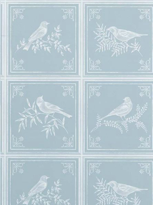 Sample Fortoiseau Wallpaper In Turquoise From The Les Indiennes Collection By Nina Campbell