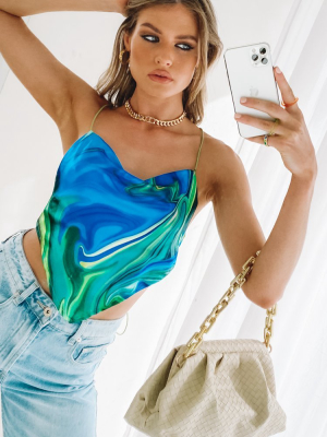 Psychedelic Dream Backless Top Green