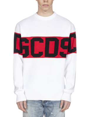 Gcds Logo Band Intarsia Sweater