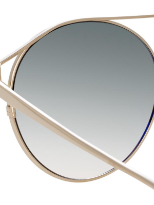 Linda Farrow Rayan C6 Oval Sunglasses