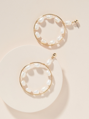 Mischa Pearl Hoop Earrings