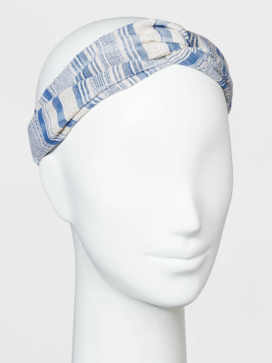 Cotton Twist Front With Stripes Print Headwrap - Universal Thread™