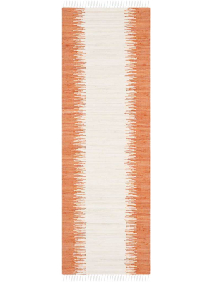 Montauk Frequency Orange Runner Rug