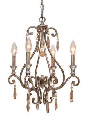 Shelby 4 Light Golden Shadow Crystal Mini Chandelier