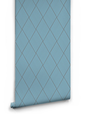 Dash Wallpaper In Blue By Ingrid + Mika For Milton & King