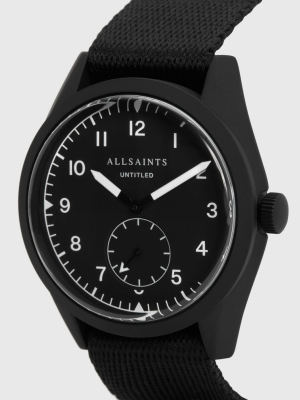 Untitled I Matte Black Stainless Steel And Black Nylon Watch Untitled I Matte Black Stainless Steel And Black Nylon Watch