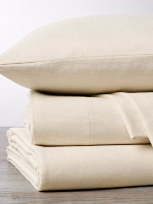 Cloud Brushed Flannel Pillowcases - Undyed