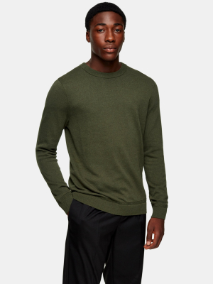 Khaki Twist Essential Sweater