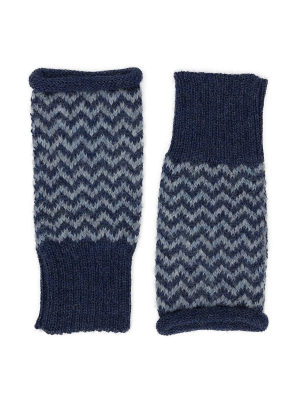 Azul Chevron Knit Alpaca Gloves