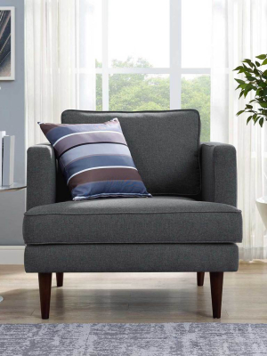 Aisley Upholstered Fabric Armchair Gray