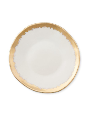 Brushed Gold Salad Plates, Set Of 4