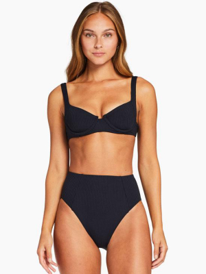 Demi Underwire Top - Black Ecorib