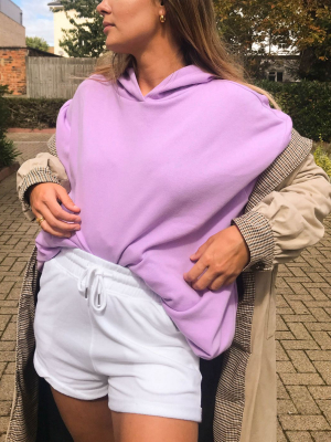 Asos Design Super Oversized Cocoon Hoodie With Side Pockets In Lilac