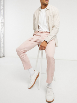 Topman Smart Sweatpants With Elasticized Waistband In Pink