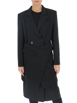 Mm6 Maison Margiela Double-breasted Front-wrap Coat