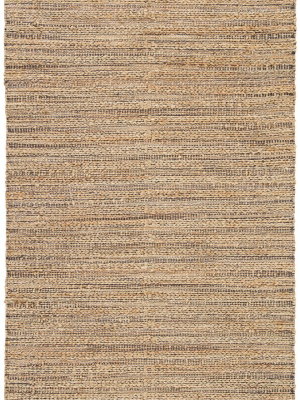 Canterbury Natural Solid Tan & Black Area Rug