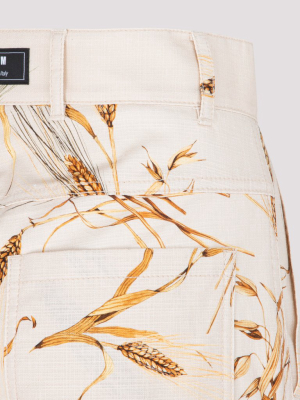 Msgm Leaf Printed Trousers