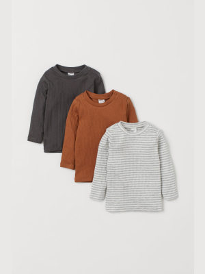 3-pack Ribbed Jersey Tops