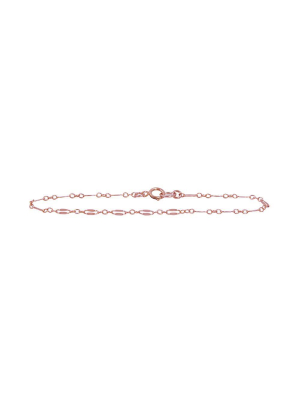 14k Rose Gold Filled Dapped Chain Bracelet