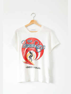 The Beach Boys 1983 Tour Tee In Vintage White