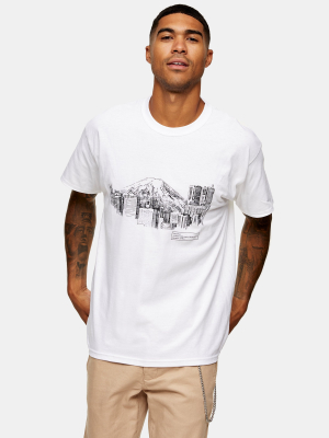 Town Sketch T-shirt In White