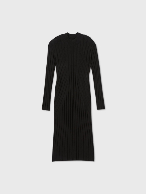 Women's Long Sleeve Sweater Dress - Prologue™ Black