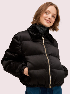 Satin Puffer Jacket