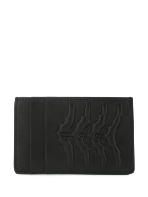 Alexander Mcqueen Embossed Rib Cage Cardholder