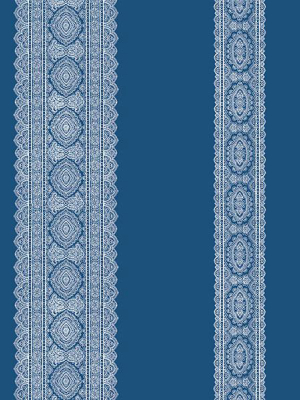 Brynn Indigo Paisley Stripe Wallpaper From The Kismet Collection By Brewster Home Fashions