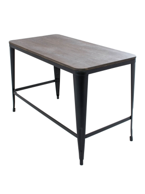 Pia Industrial Desk Black/espresso - Lumisource