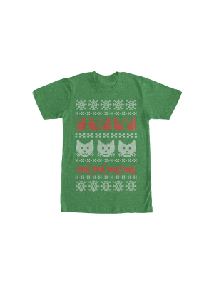 Men's Lost Gods Ugly Christmas Cat T-shirt