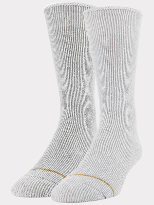 Signature Gold By Goldtoe Men's Lounge Crew Socks 2pk - 6-12.5