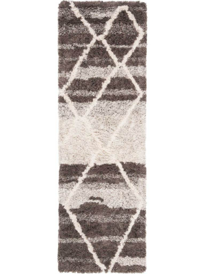 Casablanca Argyle Sand/ivory Runner Rug