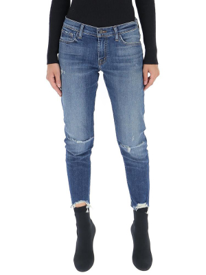 J Brand Ripped Cropped Jeans