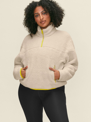 Cream Half-zip Fleece